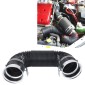 Car Auto Universal Tube Air Filter Adjustable Cold Air Injection Intake System Pipe Without Air Filter(Color:Silver )