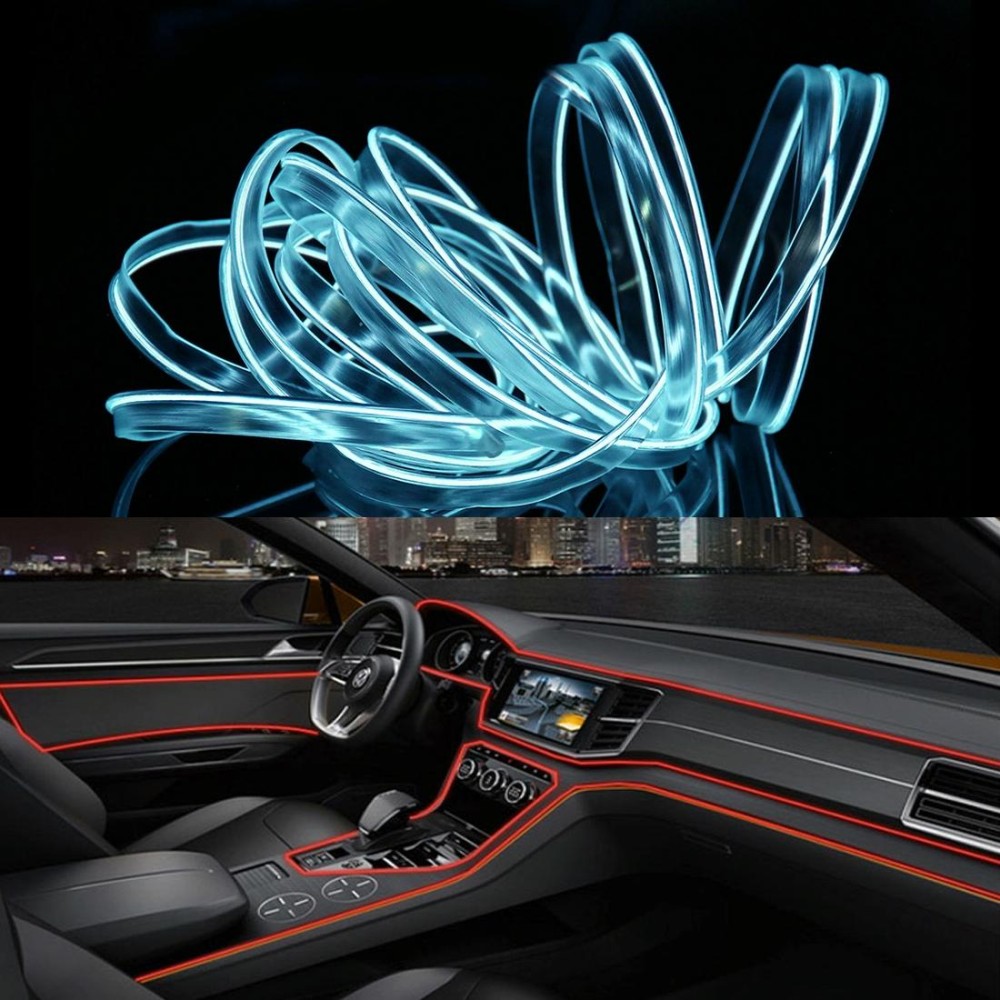 3m Cold Light Flexible LED Strip Light For Car Decoration(Ice Blue Light)