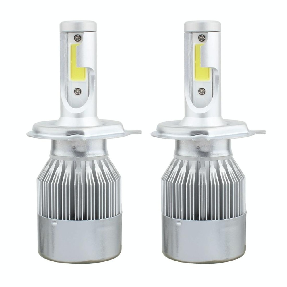 2 PCS  H4 18W 1800 LM 6000K IP68 Canbus Constant Current Car LED Headlight with 2 COB Lamps, DC 9-36V(White Light)