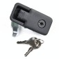2 PCS Adjustable Black Paddle Entry Door Latch & Keys Tool Box Lock for Trailer / Yacht / Truck