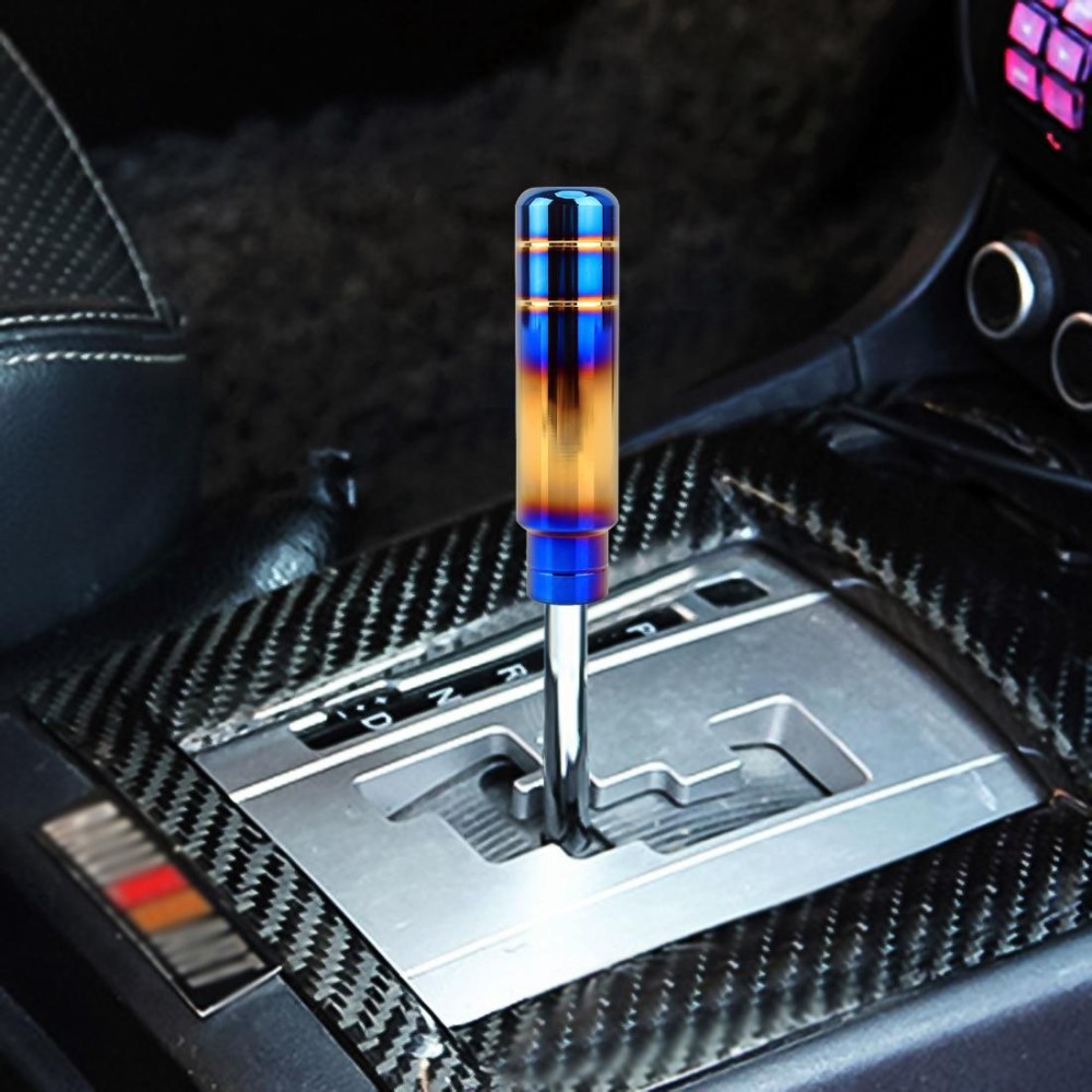 Universal Flame Colorful Long Strip Shape Car Gear Shift Knob Modified Shifter Lever Knob, Length: 13cm