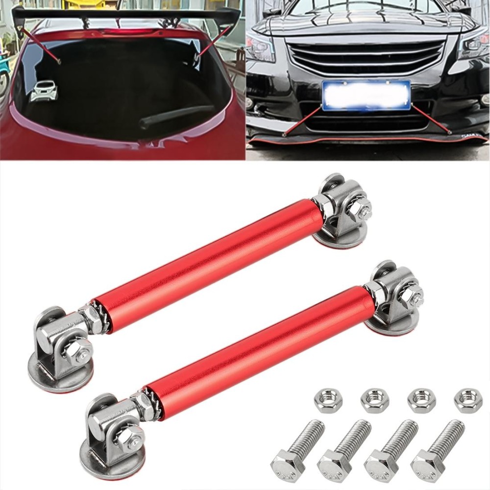 2 PCS Car Modification Adhesive Surrounded Rod Lever Front and Rear Bars Fixed Front Lip Back Shovel, Length: 10cm(Red)