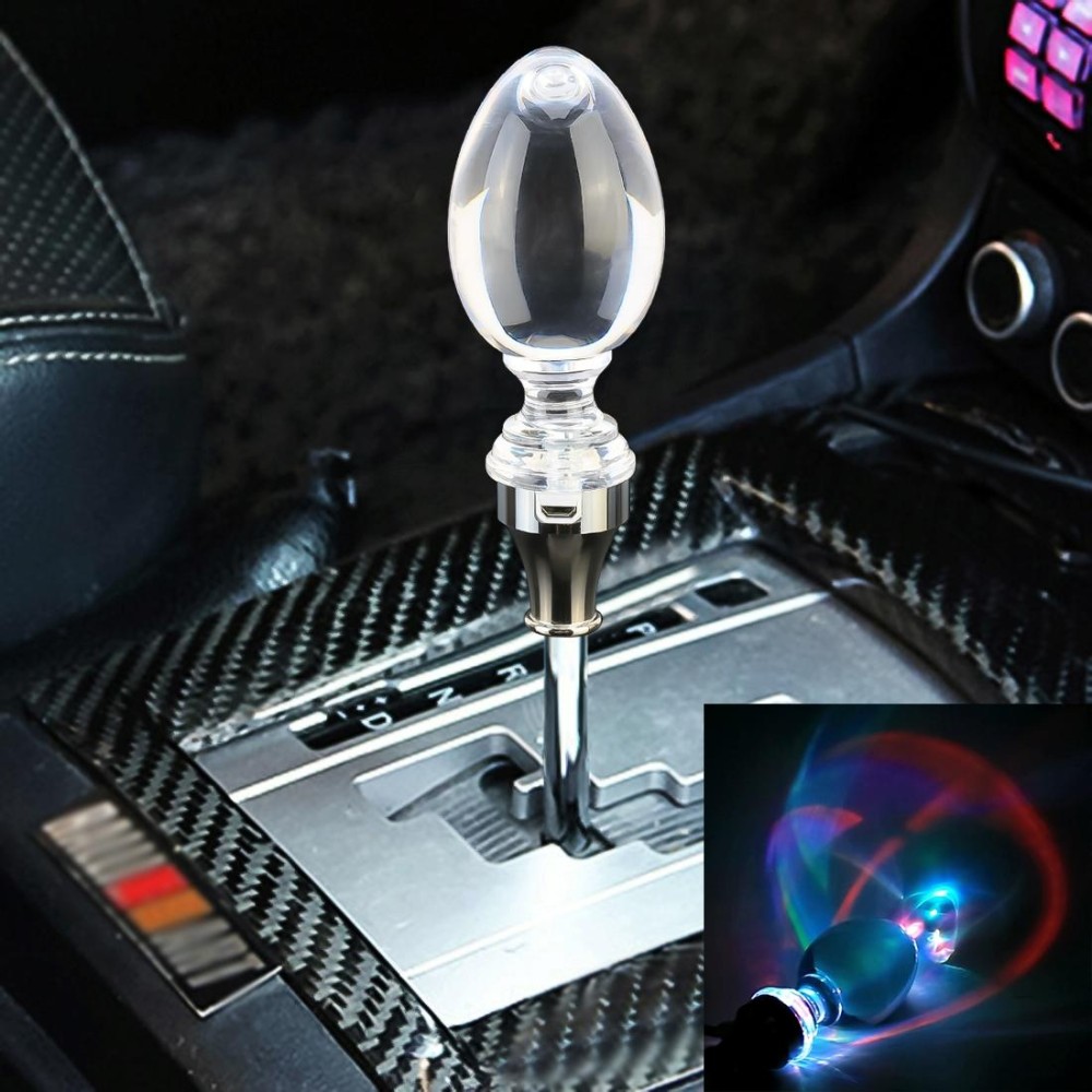Universal Car Egg Shaped Crystal Gear Head Gear Shift Knob with Light