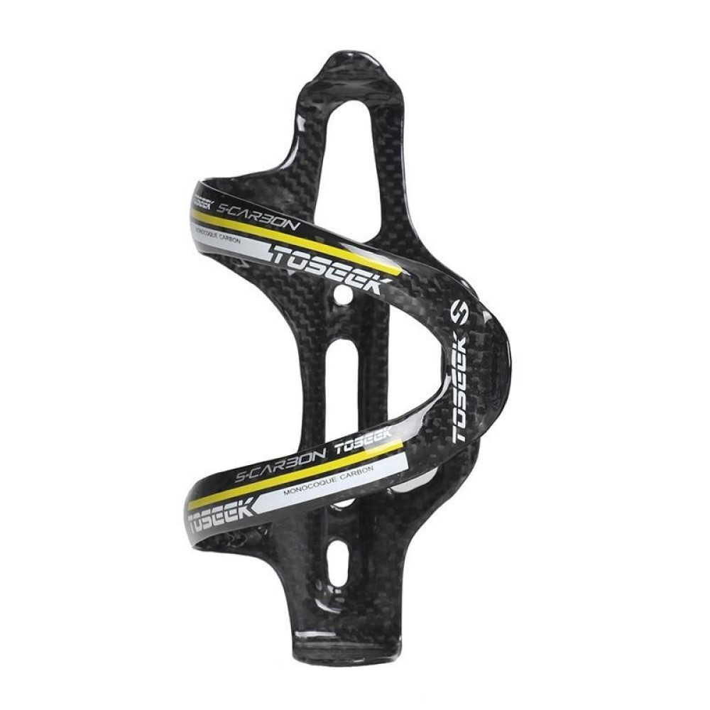 TOSEEK Gloss  Full Carbon Fiber Road Bicycle Water Bottle Holder(Yellow)