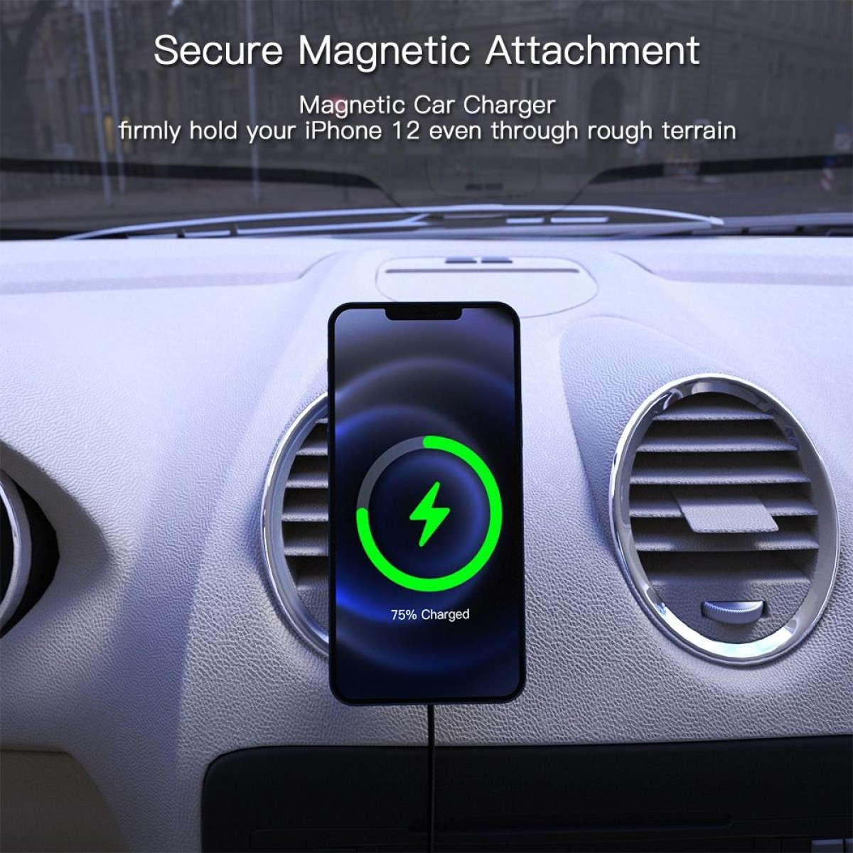 X6 Car Air Outlet Vent Mount Clamp Holder 15W Fast Charging Qi Magnetic Wireless Charger