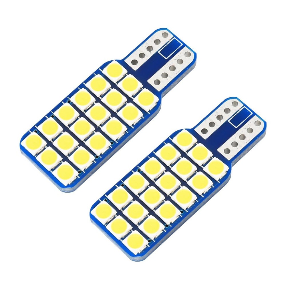 2 PCS T10 / W5W / 168 DC12V 1.8W 6000K 140LM 18LEDs SMD-3030 Car Reading Lamp Clearance Light, with Decoder
