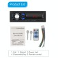 1044 Universal Car Radio Receiver MP3 Player, Support FM with Remote Control