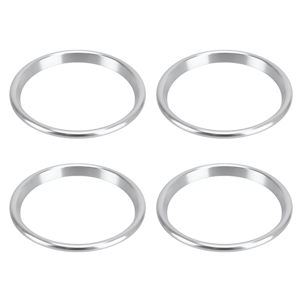4 PCS Car Metal Air Outlet Decorative Outside Ring for Audi A3 / S3 / Q2L (Silver)