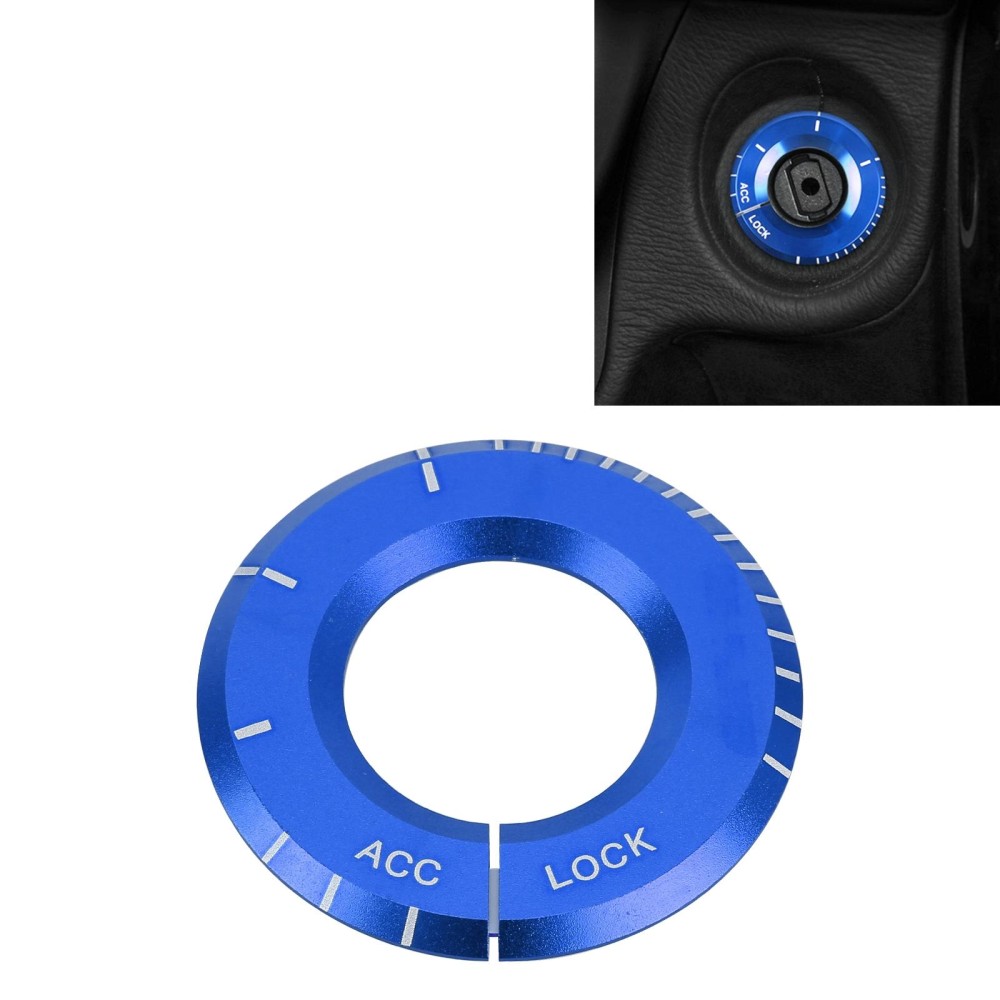 For Mercedes-Benz Metal Ignition Key Ring, Diameter: 4.8cm (Blue)