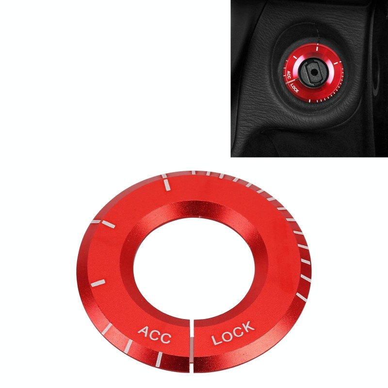 For Mercedes-Benz Metal Ignition Key Ring, Diameter: 4.8cm (Red)