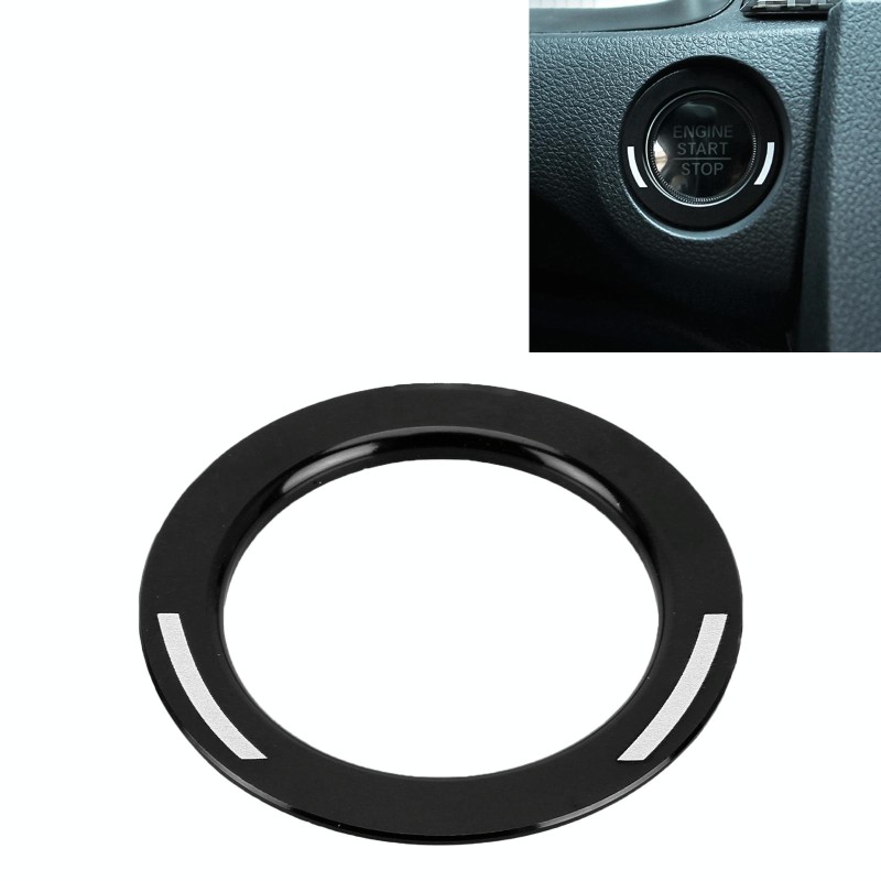 For Honda Metal Ignition Key Ring, Diameter: 3.9cm (Black)
