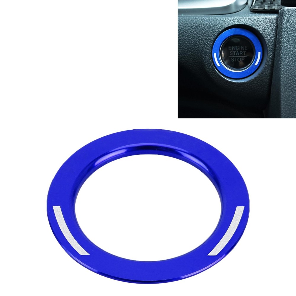 For Honda Metal Ignition Key Ring, Diameter: 3.9cm (Blue)