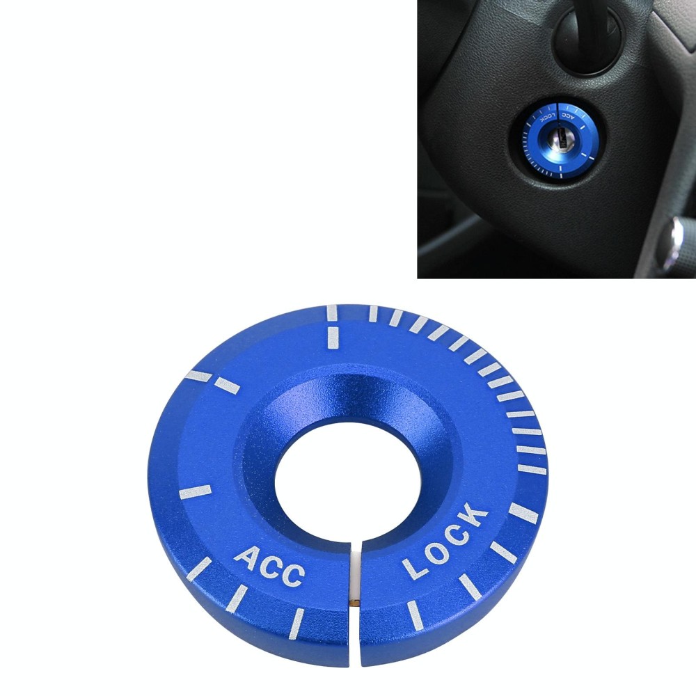 For Volkswagen Metal Ignition Key Ring, Diameter: 4.8cm (Blue)