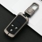 Car Luminous All-inclusive Zinc Alloy Key Protective Case Key Shell for Honda A Style Smart 3-button (Gun Metal)