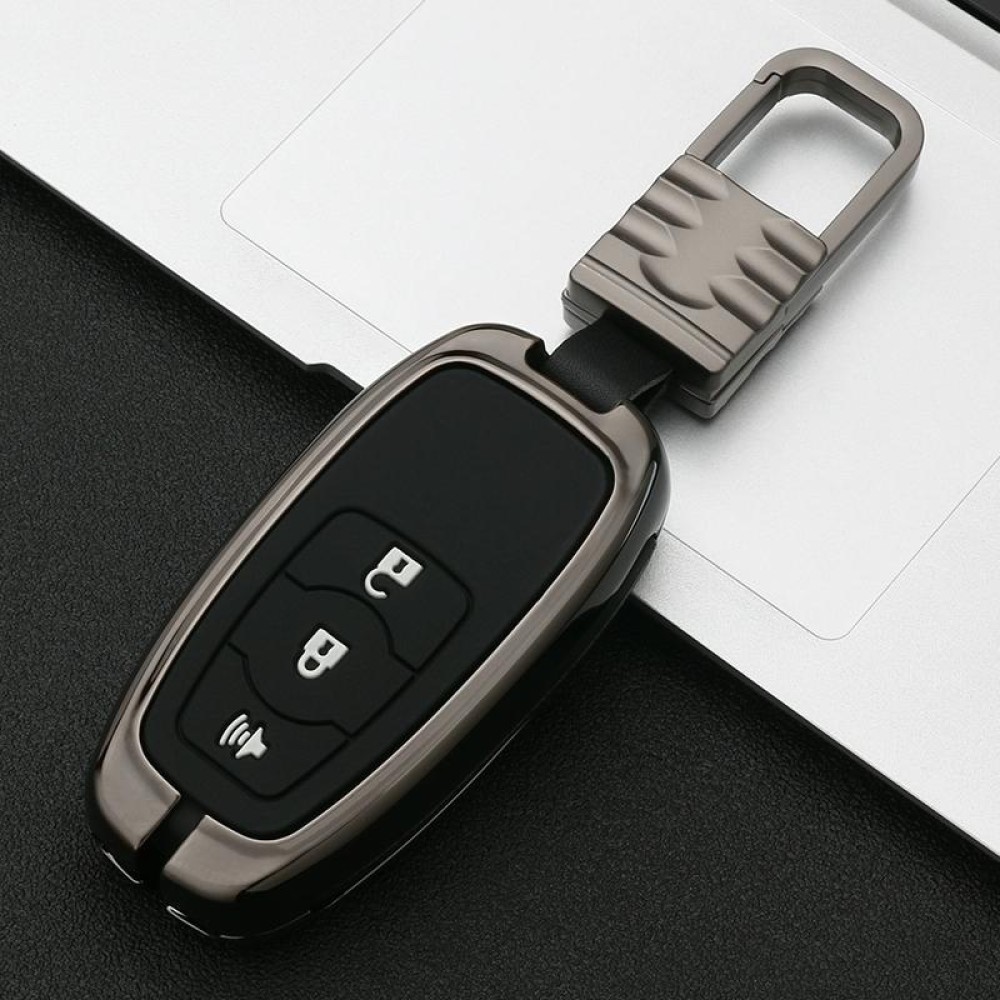Car Luminous All-inclusive Zinc Alloy Key Protective Case Key Shell for Haval A Style Smart 3-button (Gun Metal)