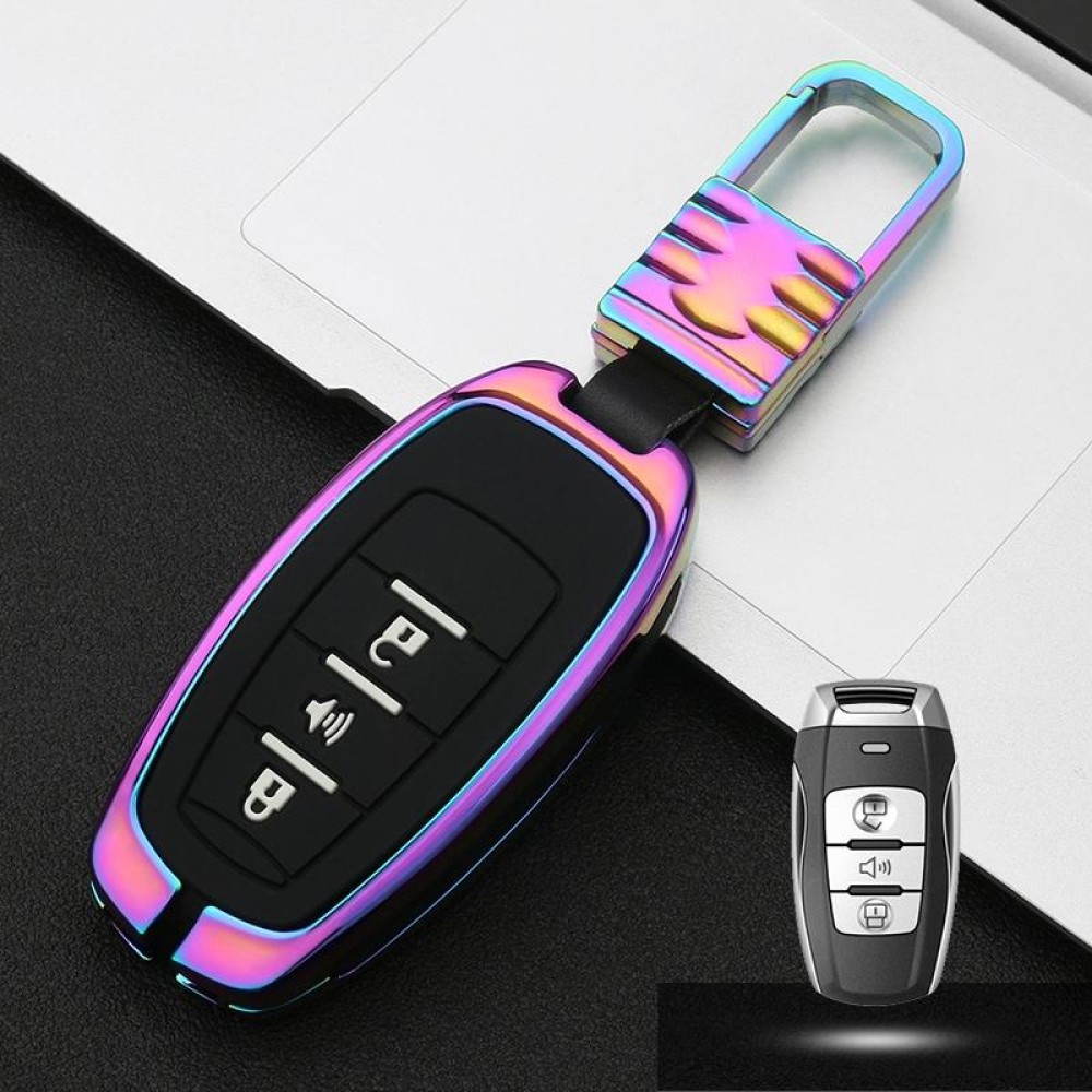 Car Luminous All-inclusive Zinc Alloy Key Protective Case Key Shell for Haval B Style Smart 3-button (Colour)