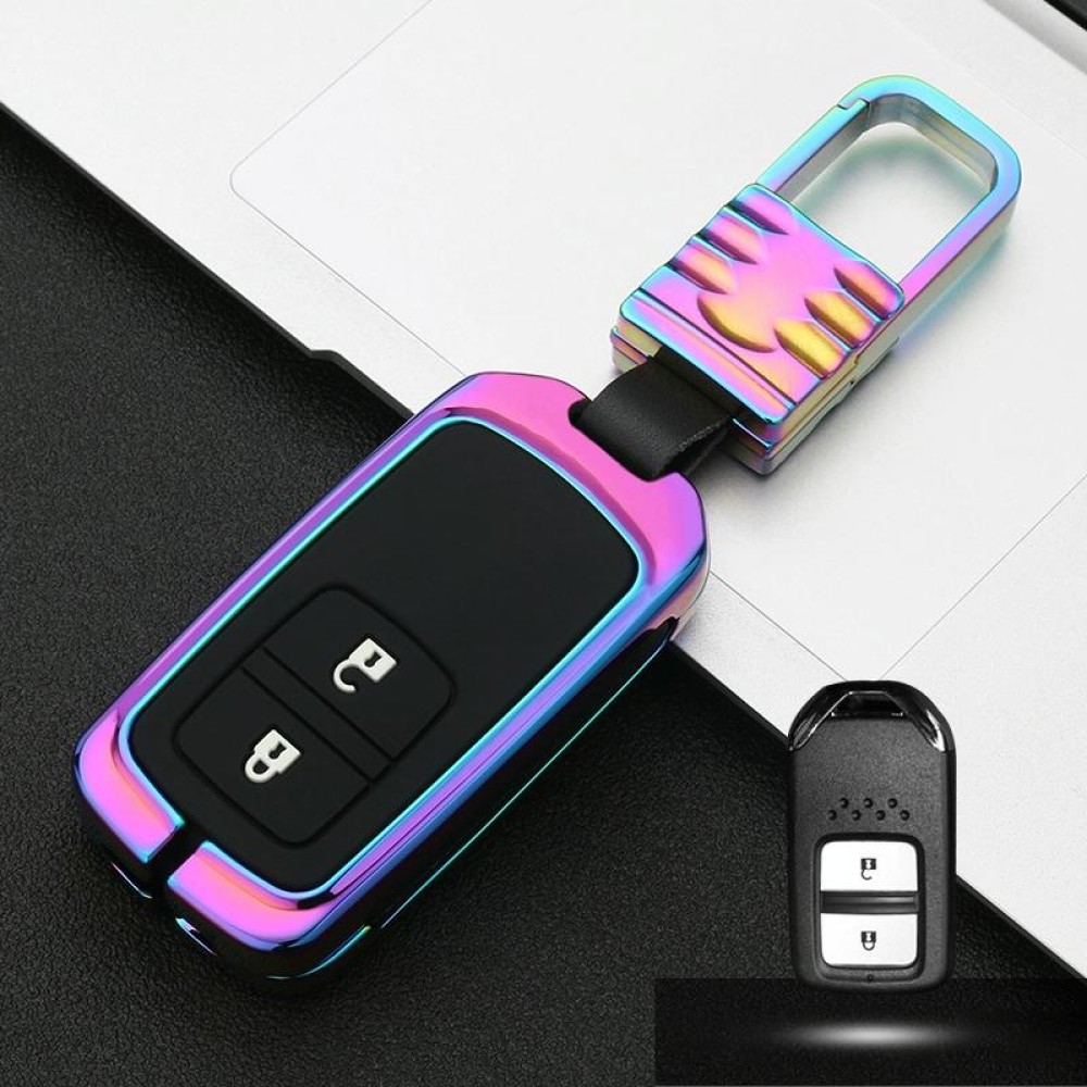 Car Luminous All-inclusive Zinc Alloy Key Protective Case Key Shell for Honda B Style Smart 2-button (Colour)