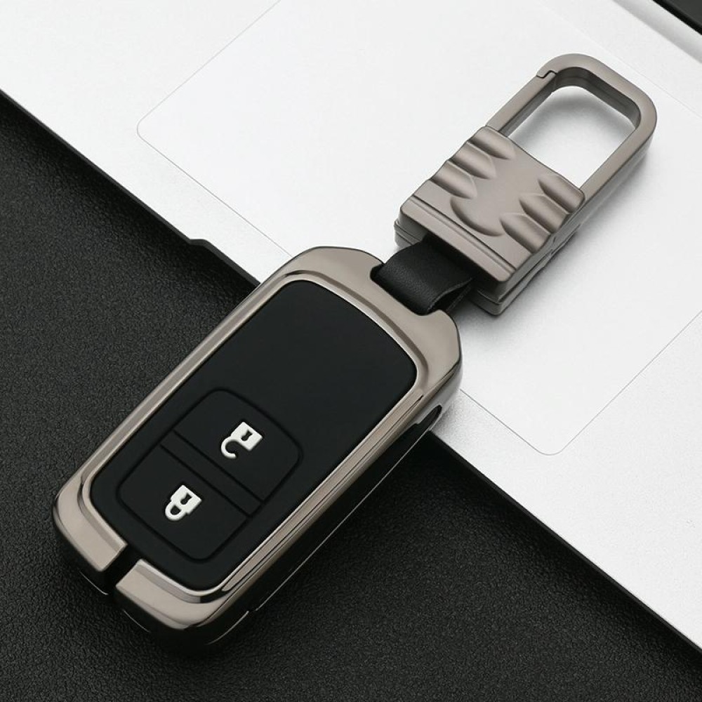 Car Luminous All-inclusive Zinc Alloy Key Protective Case Key Shell for Honda B Style Smart 2-button (Gun Metal)