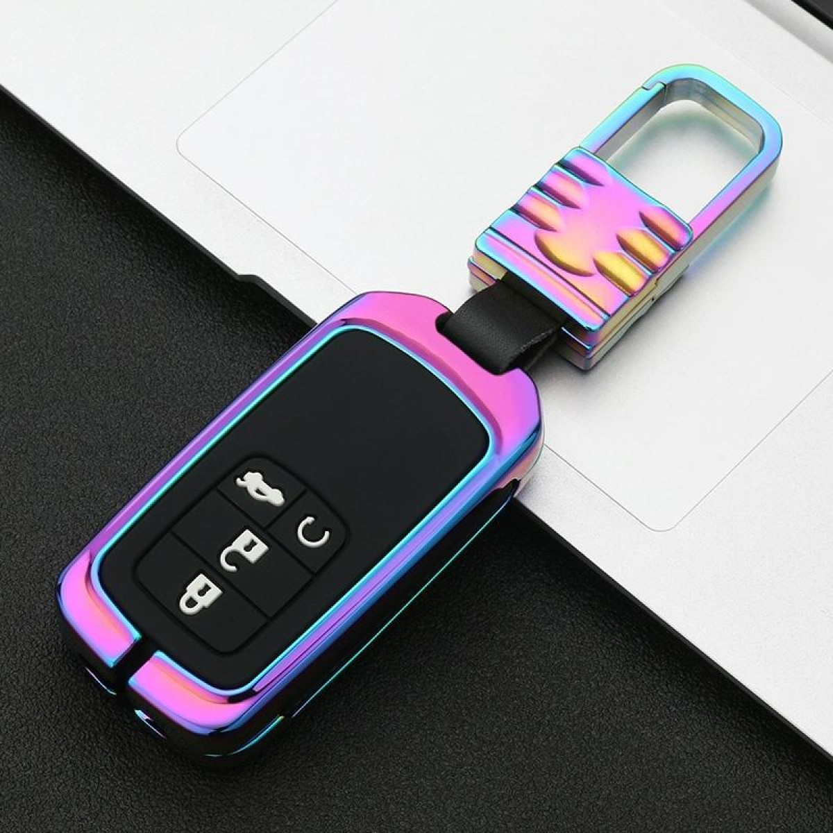 Car Luminous All-inclusive Zinc Alloy Key Protective Case Key Shell for Honda E Style Smart 4-button (Colour)