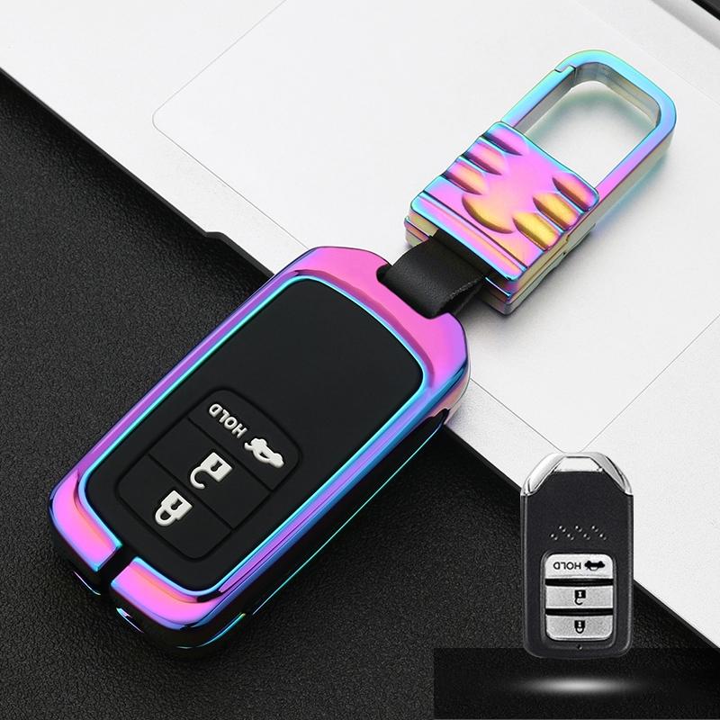 Car Luminous All-inclusive Zinc Alloy Key Protective Case Key Shell for Honda H Style Smart 3-button (Colour)