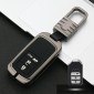 Car Luminous All-inclusive Zinc Alloy Key Protective Case Key Shell for Honda H Style Smart 3-button (Gun Metal)
