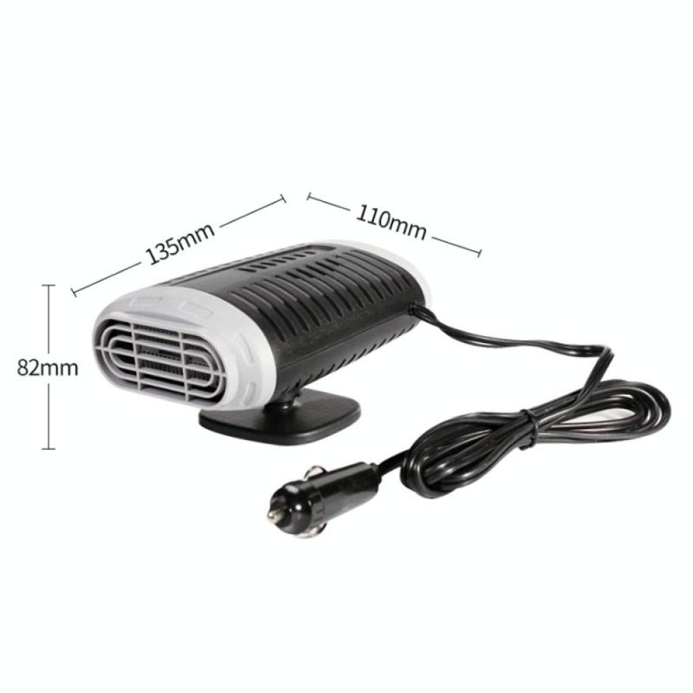 12V Portable Car Electric Heater Winter Defroster Cable Length: 1.4m (Grey)