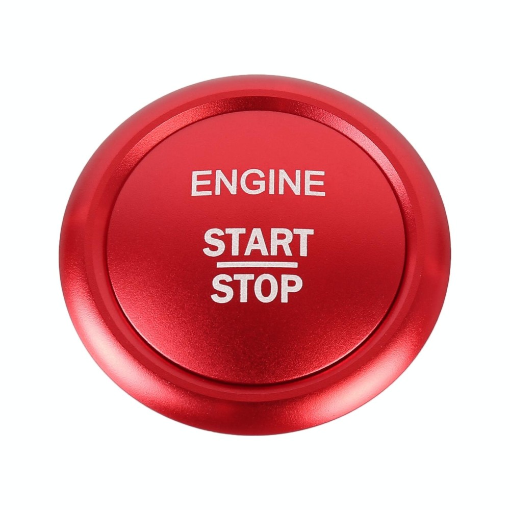 Car Engine Start Key Push Button Ring Trim Sticker Decoration for Mercedes-Benz A-Class 2013-2018 / C-Class 2015-2018 / GLA (Red)