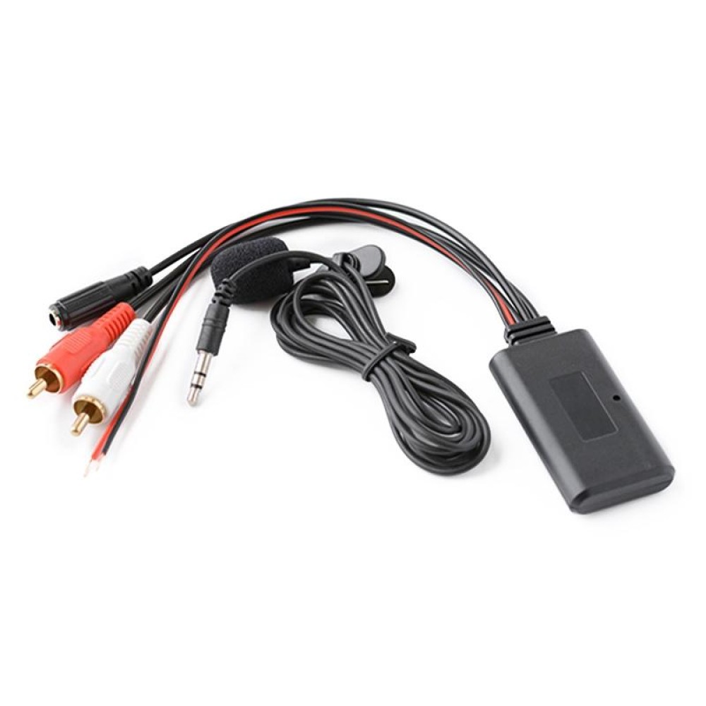 Car 2RCA Lotus Male Head AUX Music + MIC Bluetooth Phone Cable, Cable Length: 1.5m