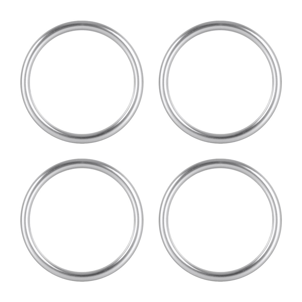 4 PCS / Set Air Conditioning Vent Metal Decorative Ring for Audi A1(Silver)