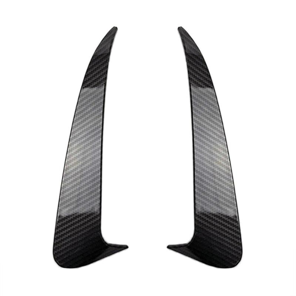 Car Rear Bumper Air Outlet Wind Knife Blade Decoration Sticker Strip for Mercedes-Benz C Class W205 (Carbon Fiber Black)