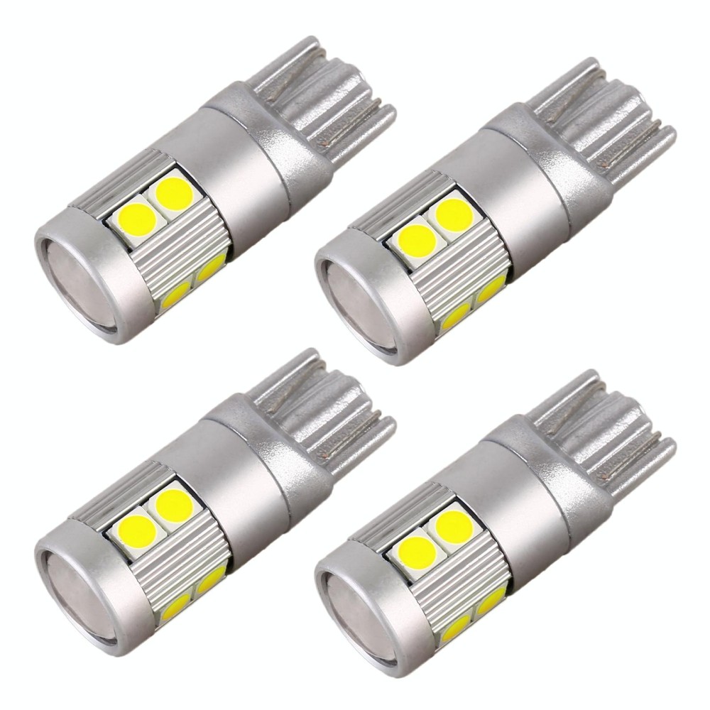 4 PCS T10 DC12V / 2W Car Clearance Light 9LEDs SMD-3030 Lamp Beads (White Light)