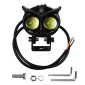CS-1584A1 External Waterproof Double Lamp Bead LED Headlight Owl Bracket Type