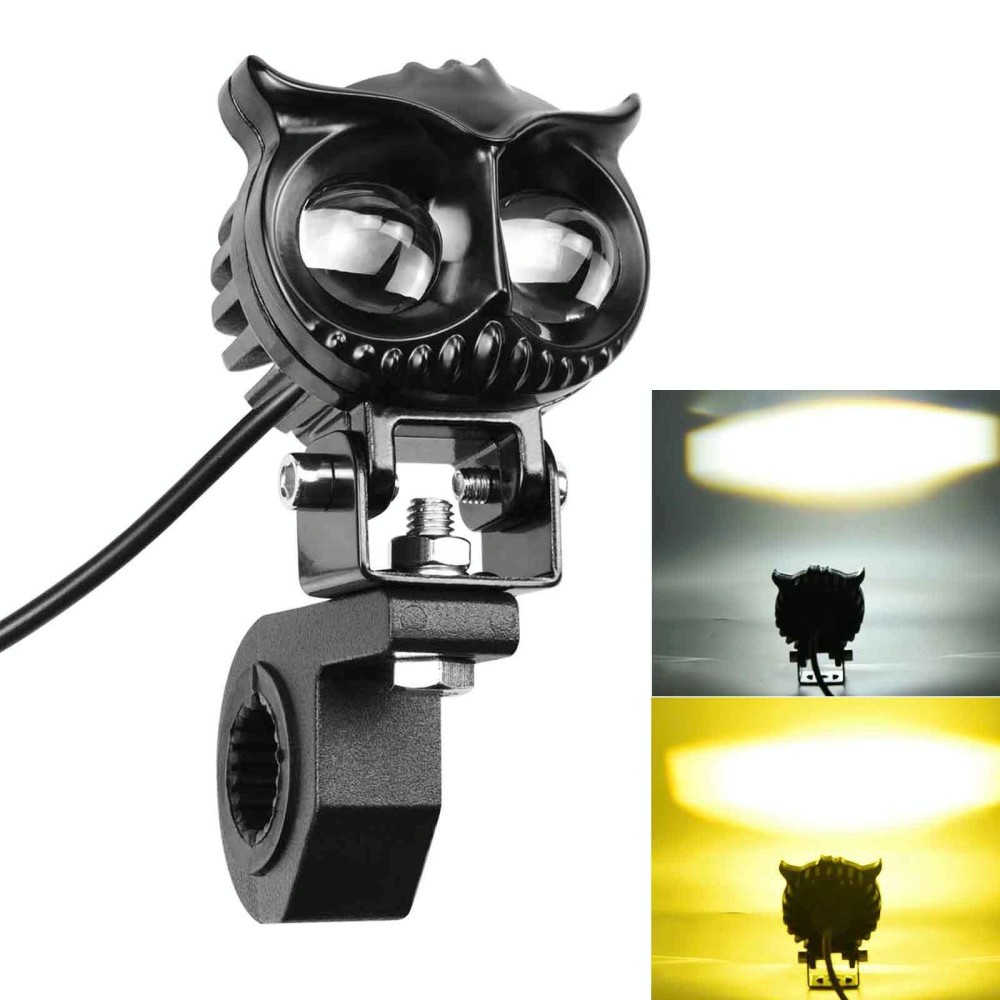 ZH-1584A1 External Waterproof Double Lamp Bead LED Headlight Owl Dragon Button Type