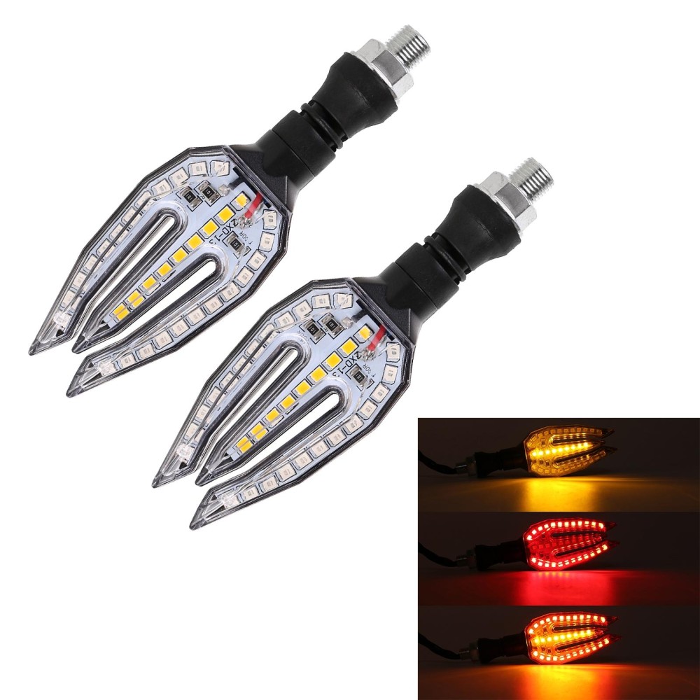 Motorcycle Turn Signal Light DC12V 1W 33LEDs SMD-3528 Lamp Beads (Red Light)