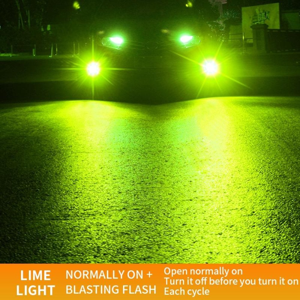 1 Pair 9005 27W / DC12V Car Aluminum Alloy Flashing LED Headlight (Lime Green)
