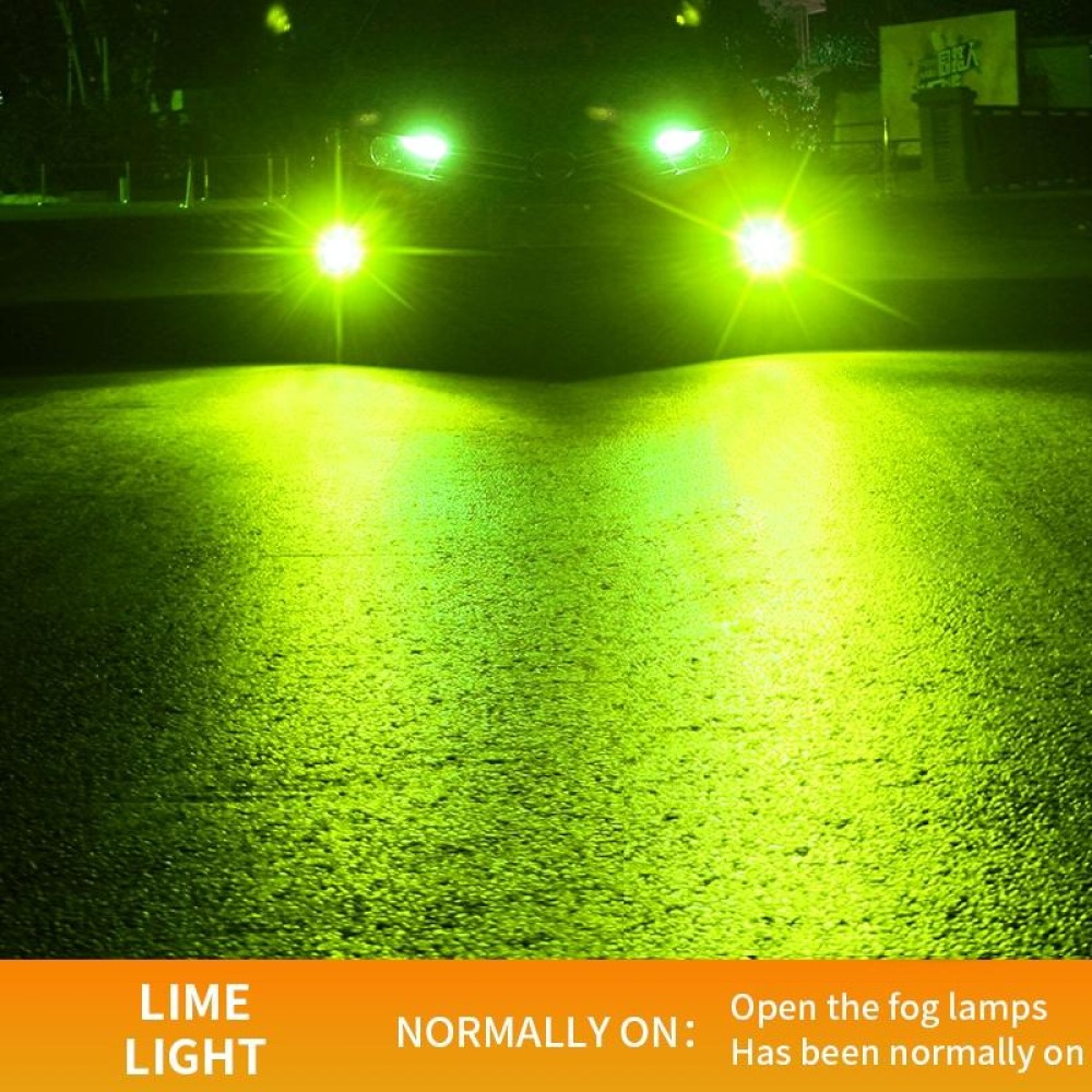 1 Pair H11 27W / DC12V Car Aluminum Alloy Flashing LED Headlight (Lime Green)