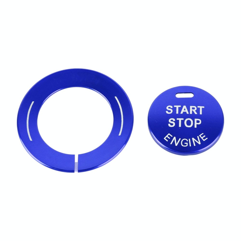 Car Engine Start Key Push Button Ring Trim Sticker for Infiniti (Blue)
