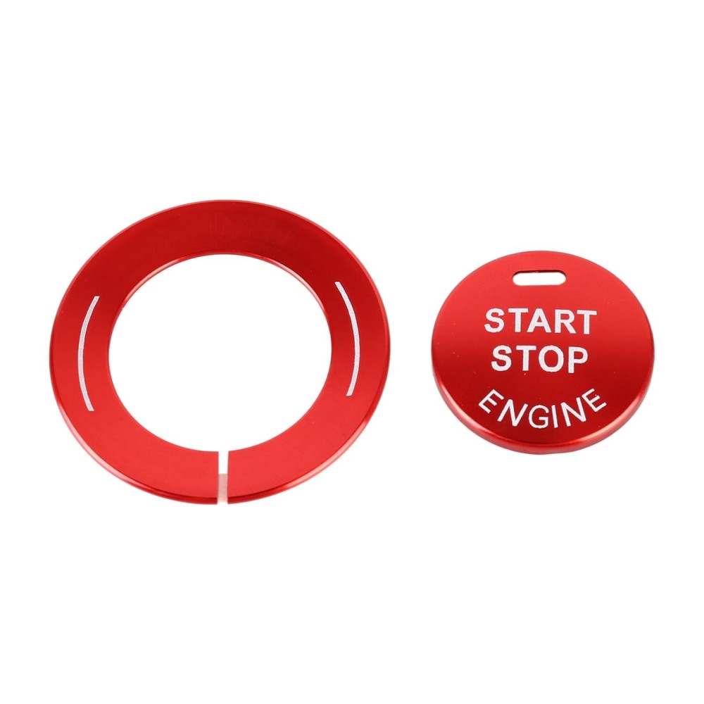 Car Engine Start Key Push Button Ring Trim Sticker for Infiniti (Red)