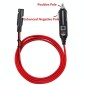 12V SAE Car Power Cord Cigarette Lighter Plug to Solar Battery Charging Connecting Cable, Length: 1.5m