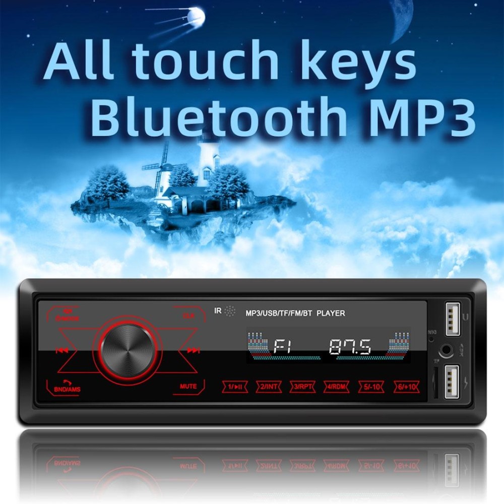 M10 12V Car Radio Receiver MP3 Player, Support Bluetooth Hand-free Calling / FM / USB / SD Card