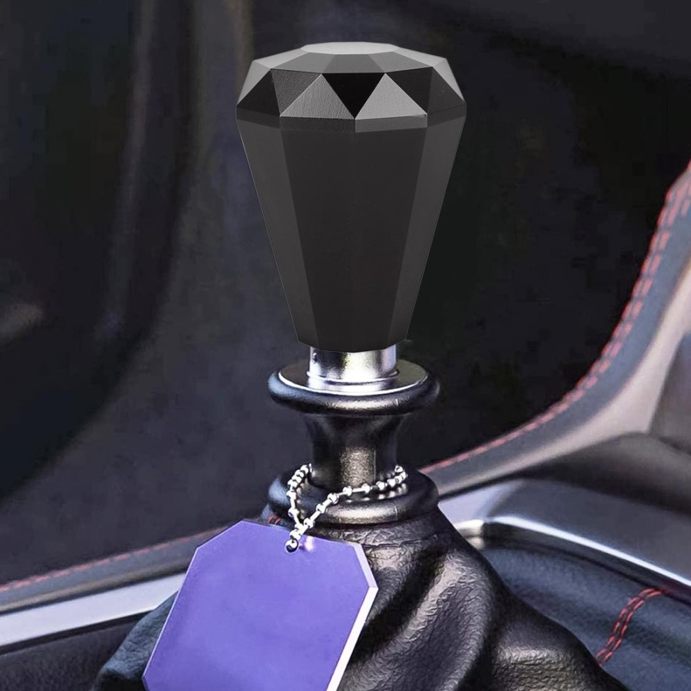 Universal Car Diamond Shape Metal Gear Shift Knob (Black)
