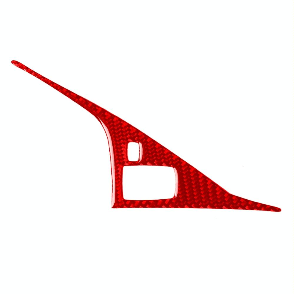 Car Carbon Fiber Driver Panel Decorative Sticker for Infiniti Q50 2014-2020, Left Drive(Red)