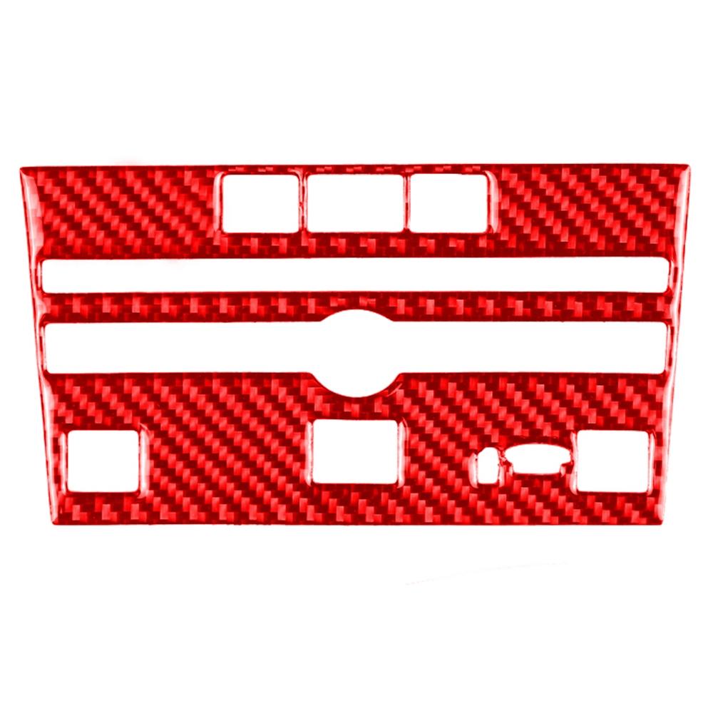 Car Carbon Fiber A Style CD Console Panel Decorative Sticker for Infiniti Q50 2014-2020, Right Drive(Red)