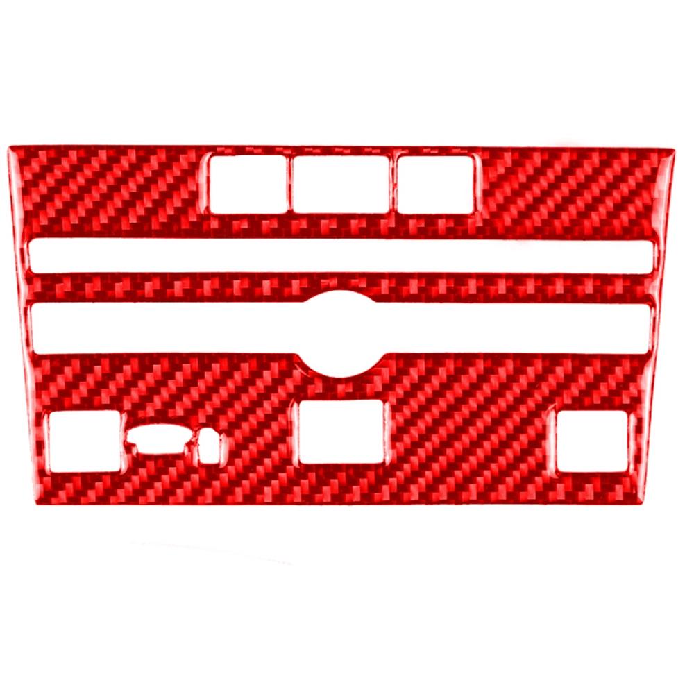 Car Carbon Fiber A Style CD Console Panel Decorative Sticker for Infiniti Q50 2014-2020, Left Drive(Red)