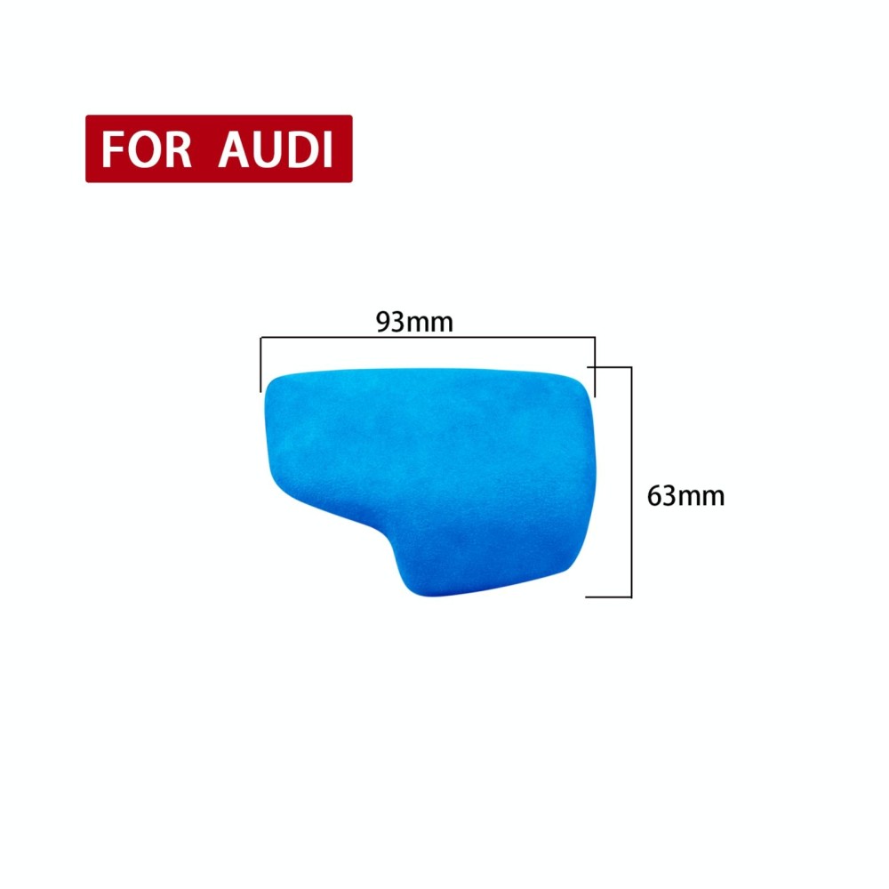 Car Suede Shift Knob Handle Cover A Version for Audi A4/S4(2017+) & A5/S5(2017+), Suitable for Left Driving(Sky Blue)