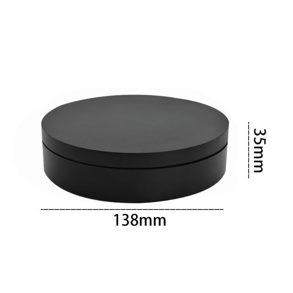 13.8cm USB Charging Smart 360 Degree Rotating Turntable Display Stand Video Shooting Props Turntable for Photography, Load 3kg(Black)
