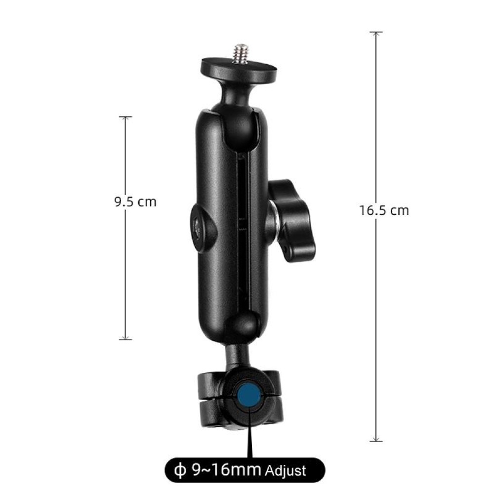 9cm Connecting Rod 20mm Ball Head Motorcycle Rearview Mirror Fixed Mount Holder with Tripod Adapter & Screw for GoPro Hero11 Black / HERO10 Black /9 Black /8 Black /7 /6 /5 /5 Session /4 Session /4 /3+ /3 /2 /1, DJI Osmo Action and Other Action Camera