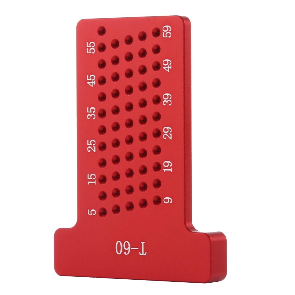 T60 T-Shaped Woodworking Aluminum Alloy Holes Ruler Marking Fixing Tool