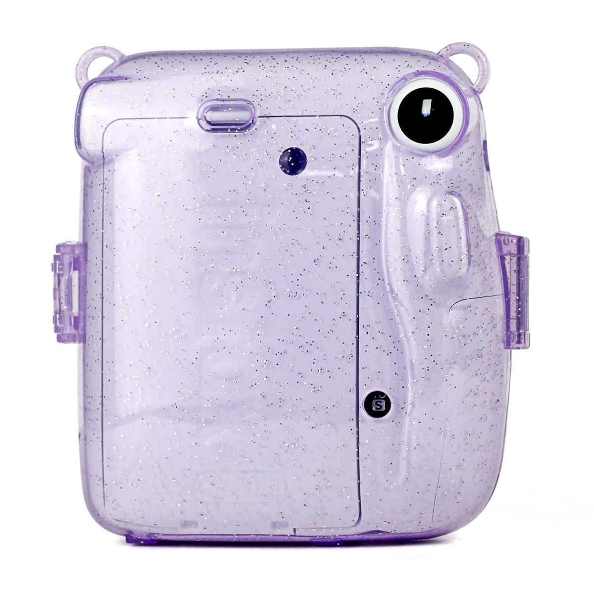 Glitter Power Crystal Case with Strap for FUJIFILM Instax mini 11 (Purple)