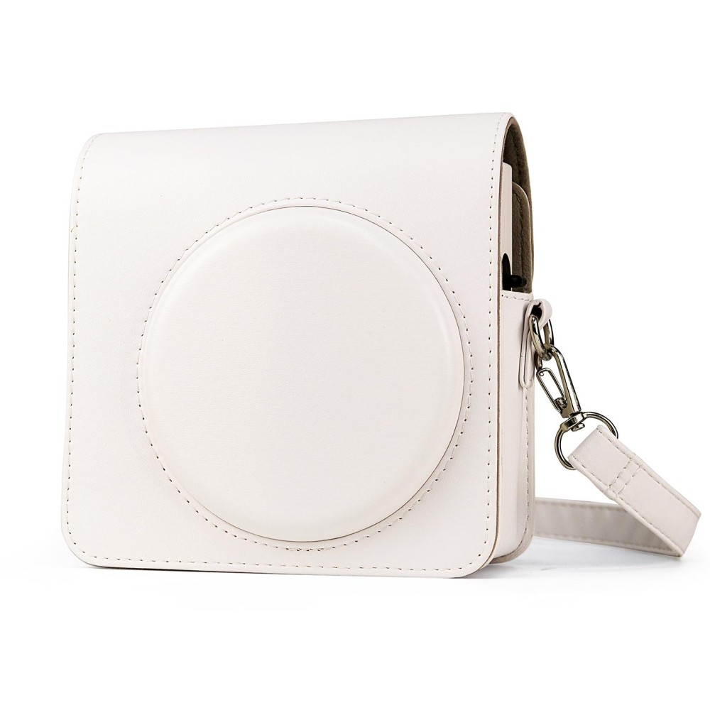 Full Body PU Leather Case Camera  Bag with Strap for FUJIFILM instax Square SQ1 (White)